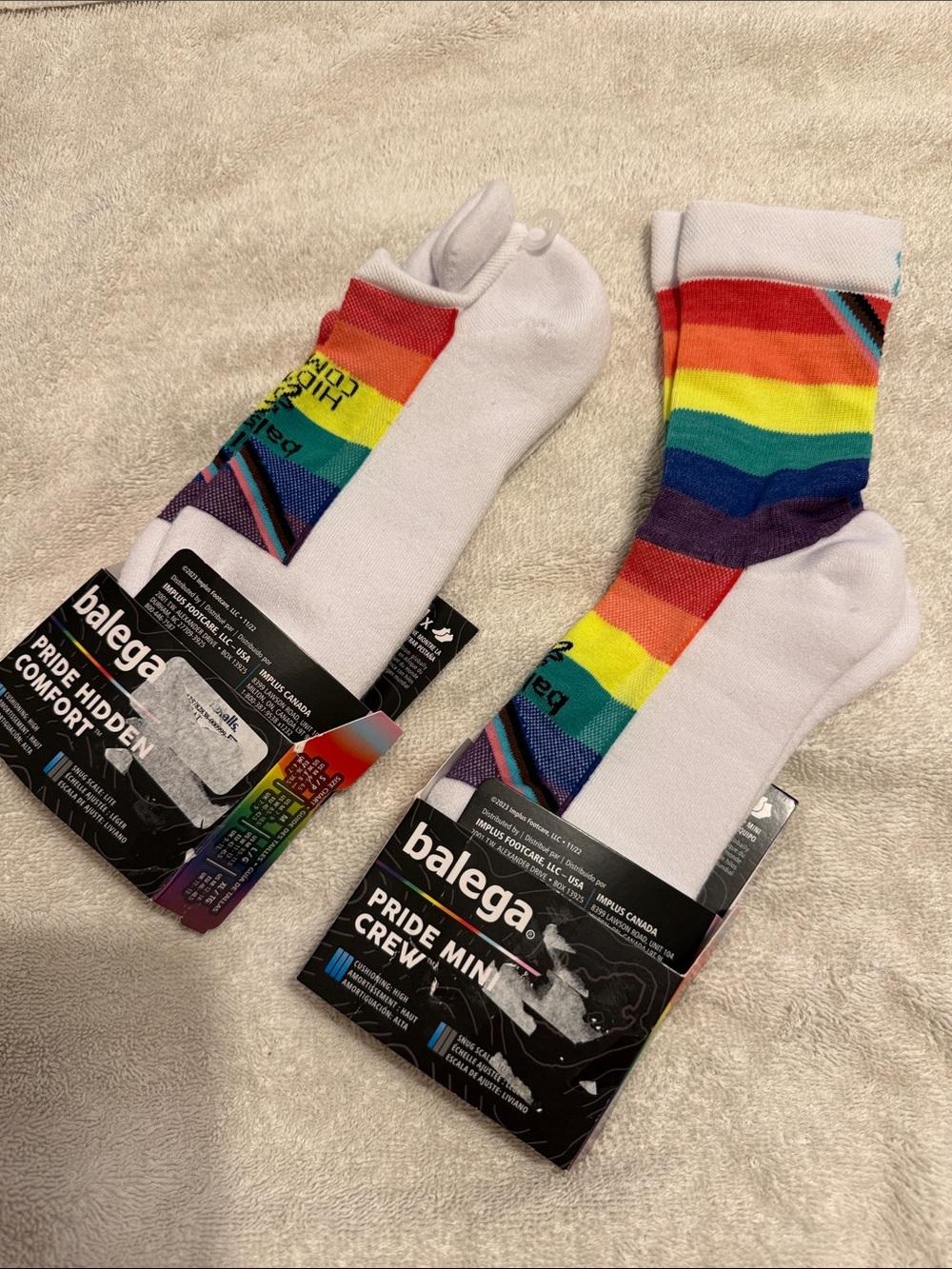 Balega 2 pack Pride Socks Medium (1) Mini-Crew Socks (2) Hidden Comfort Unisex